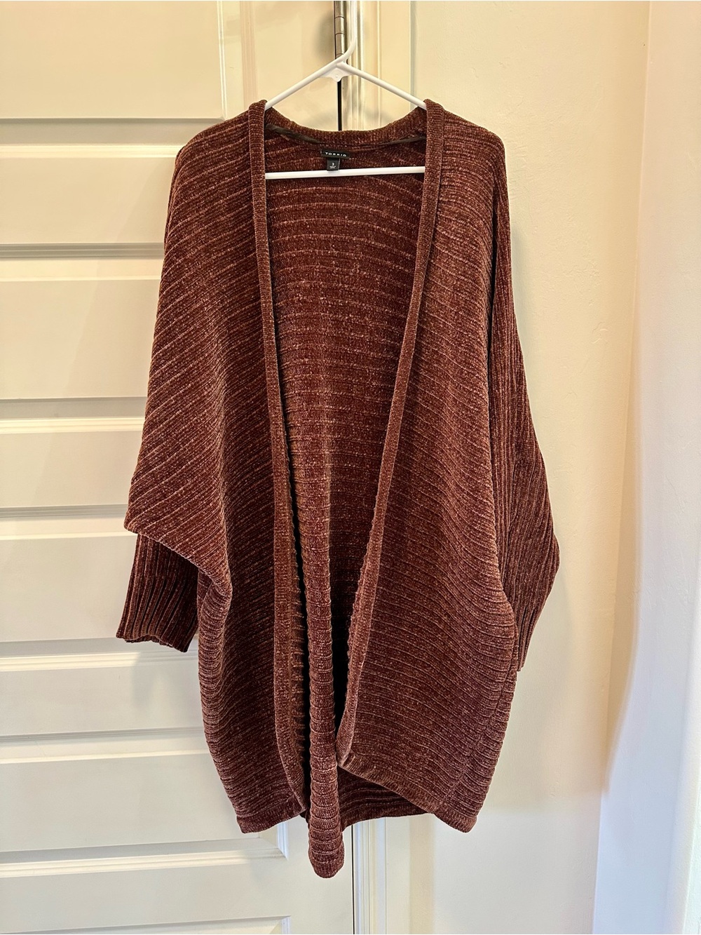 Torrid Brown Open-Front Ribbed Cardigan - Picture 3 of 5